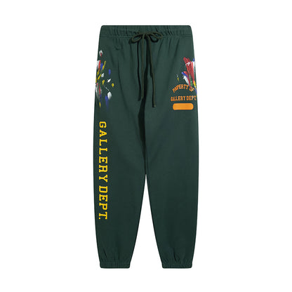 S.M. Gallery Dept Painted Property Sweat Pants Green