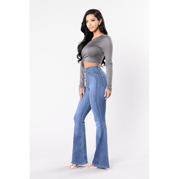 S.W. sexy-wide-leg-denim-skinny-jeans-high-waist-stretch-jeans