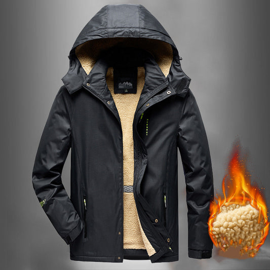 Mens Cotton-padded Trendy Outdoor Jacket