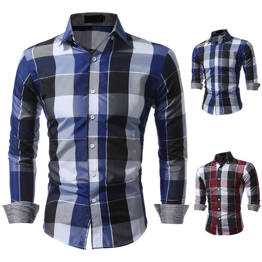 S.M. Classic Plaid Dress Shirts