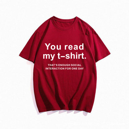 Hip Hop T-Shirt Your Read My T-Shirt Letters