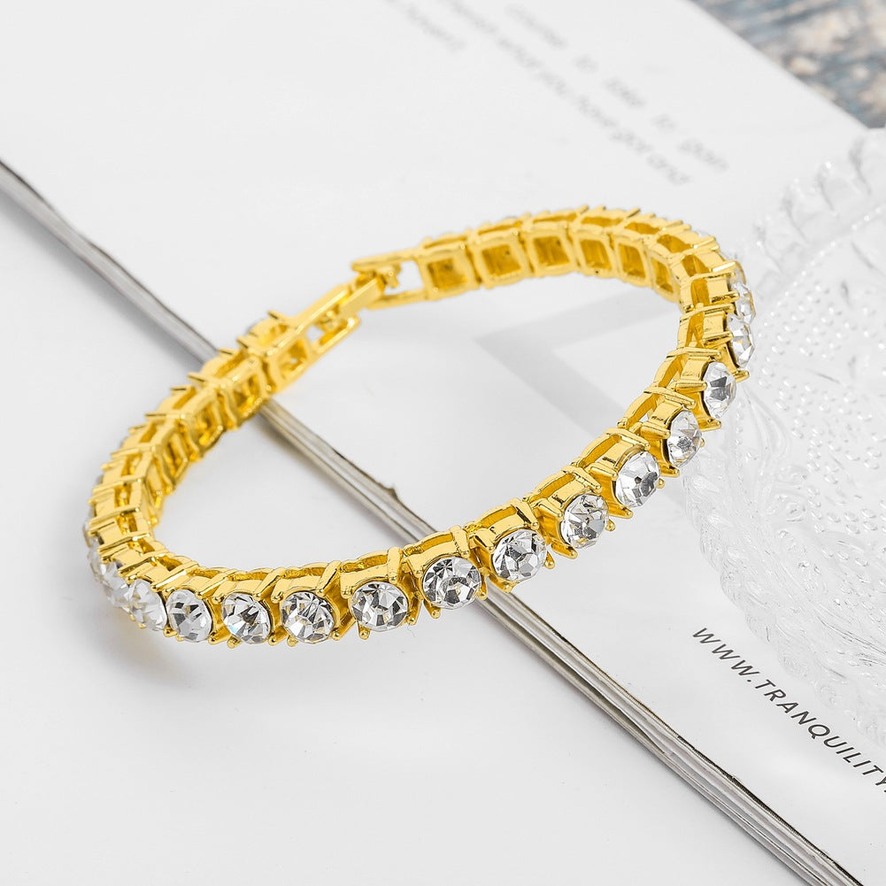 Mens Fashion Single Drain Diamond Bracelet