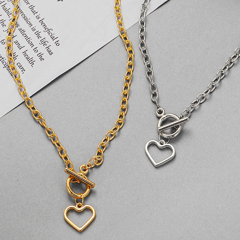 Korea Double Stack Necklace Simple Cold Wind Metal Sweater Chain Same Hip Hop Jewelry