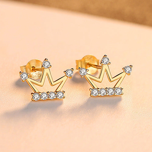 Crown Stud Earring S925 Silver Earrings