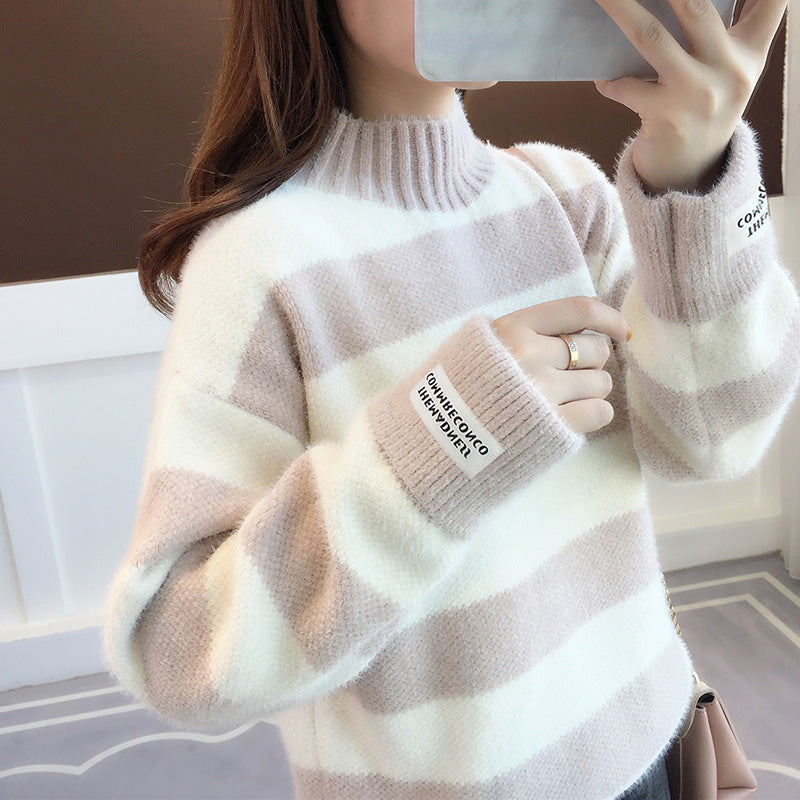 S.W. Chenille Stripe Thick Sweater