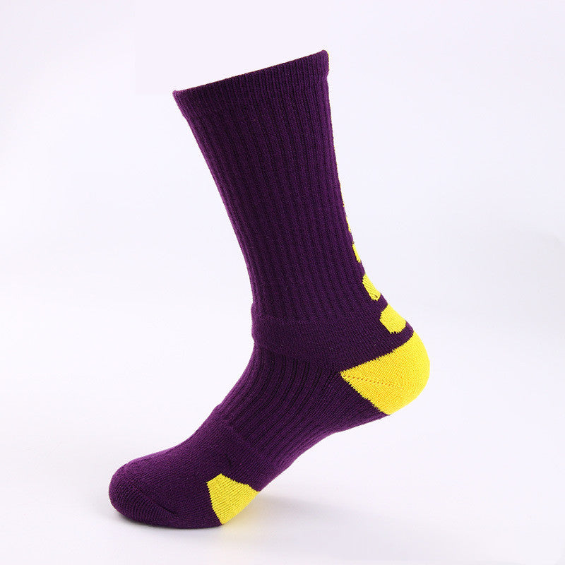 Classic High-top Towel Bottom Sports Socks Thickened And Non-slip