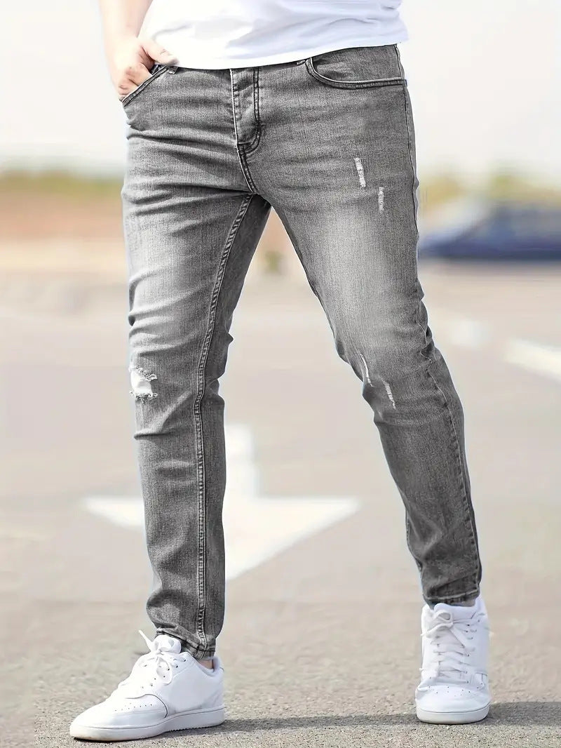 S.M. American-style Slim-fit Stretch Jeans