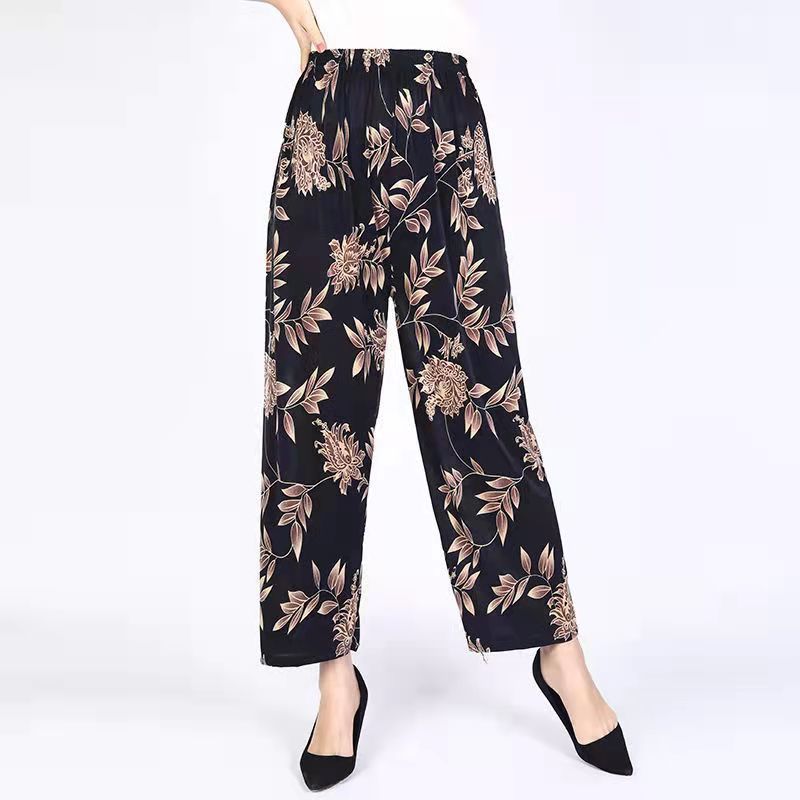 Women's Ice Silk Stretch Nine-quarter Pants S.W.