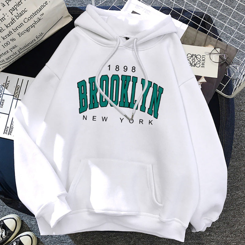 F.J.C. women's "1898 Brooklyn New York" graphic print hoodie S.W.