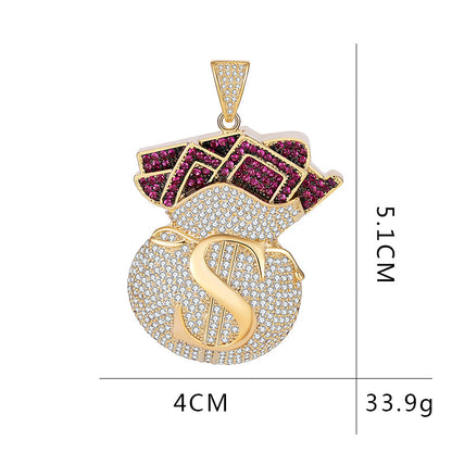 Beautiful Money Bag Pendant Men's Trendy Brand Pendant