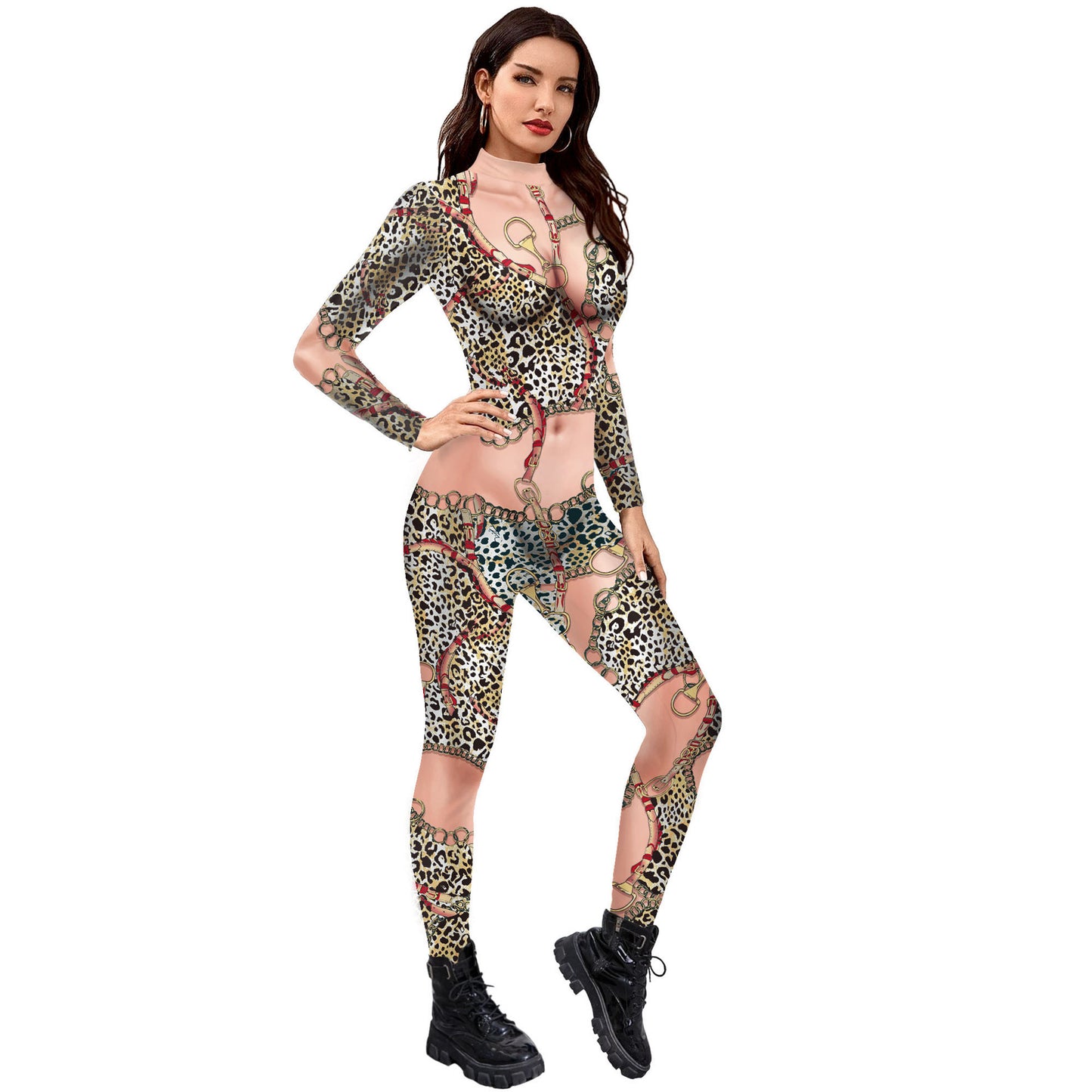 Women's One-piece Digital Printing Role Performance Tight Clothes