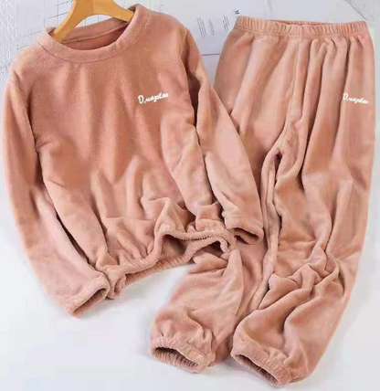 Women's Winter Soft Velvet Pajamas Set