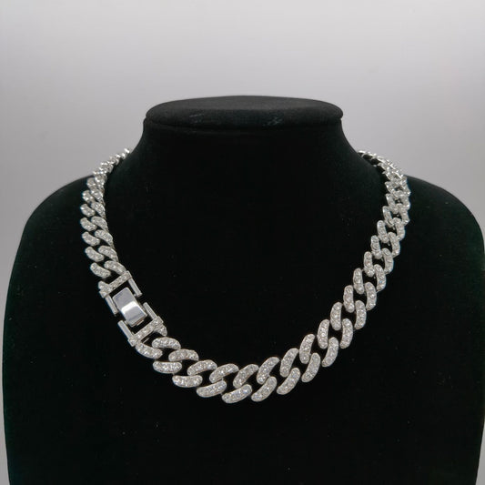 a diamond necklace on a mannequin