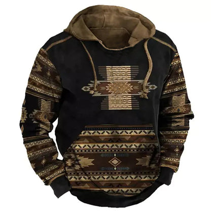 S.M.  3-D Design Western Style Hoodie