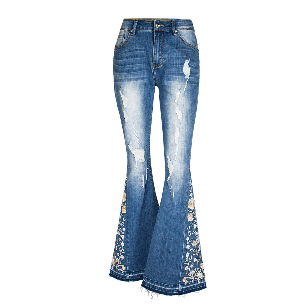 S.W.  3D Embroidery Women's Jeans