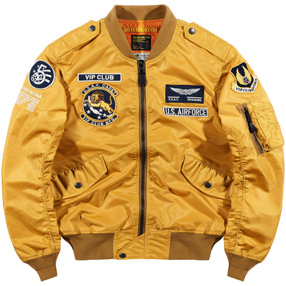 S.M. Pilot Jacket Men's  Embroidered Flight Jacket