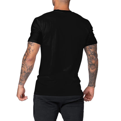 S.M.  Men's Casual Short Sleeve Skull Digital Printed T-shirts