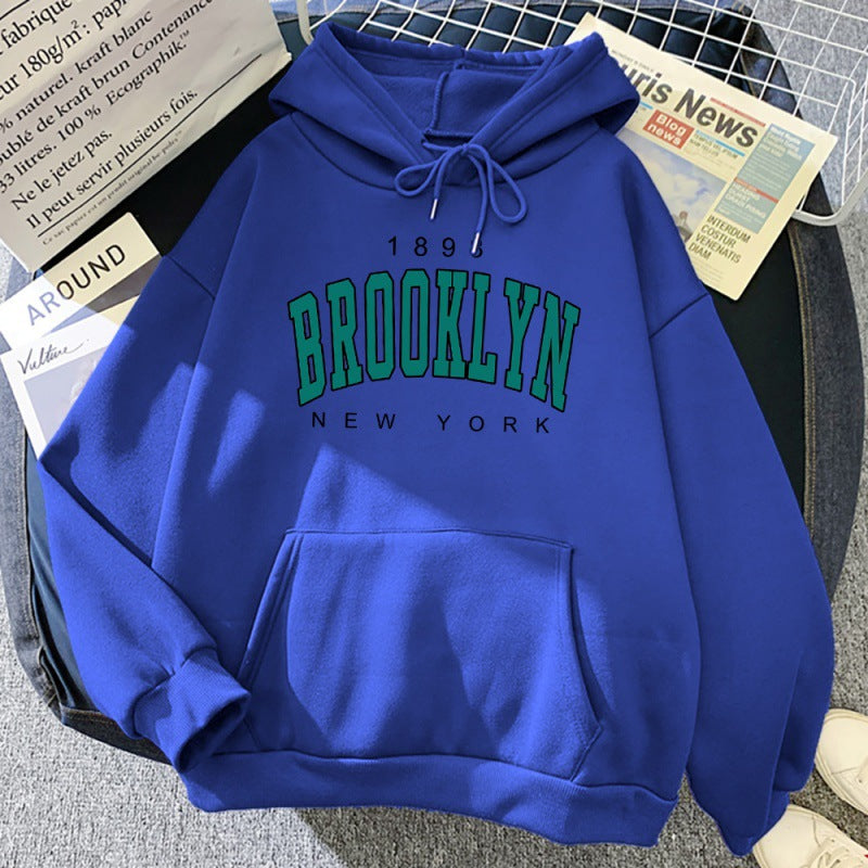 F.J.C. women's "1898 Brooklyn New York" graphic print hoodie S.W.