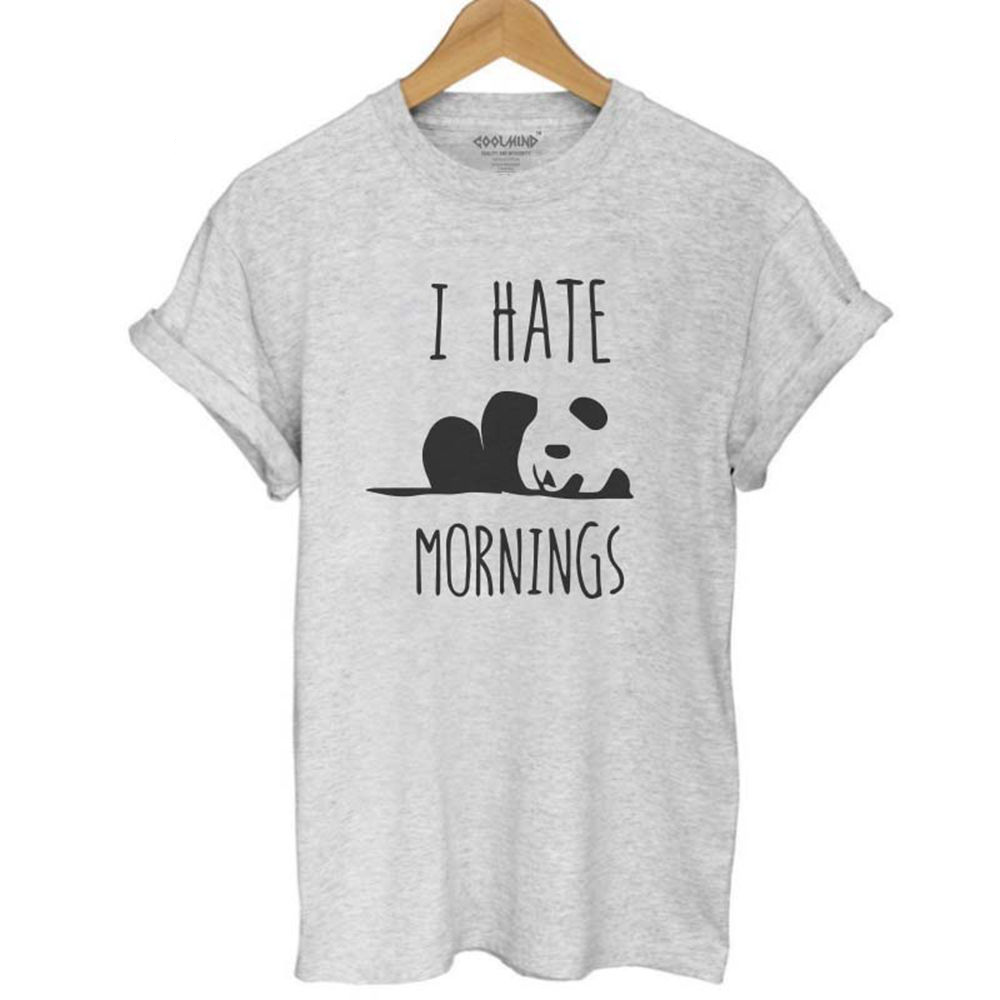 F.J.C. " I Hate Mornings " men's graphic print tee