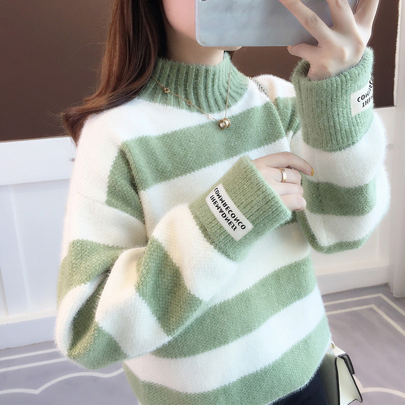 S.W. Chenille Stripe Thick Sweater