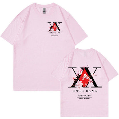 S.M. Anime X Logo T-shirt Killua Gon Cherry Blossom