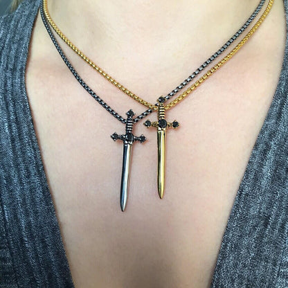 Women's Cross Dagger Necklace