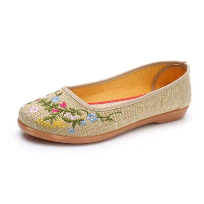 Women's Middle-aged And Elderly Soft-soled Embroidered Dance Shoes