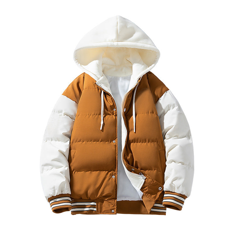 S.M.  Thick Down Cotton Jacket With Hood And Two Pieces