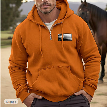 S.M.  American Patron Hooded Pullover