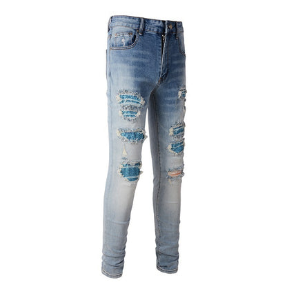 S.M. High Street Blue Diamond Washed Jeans Men