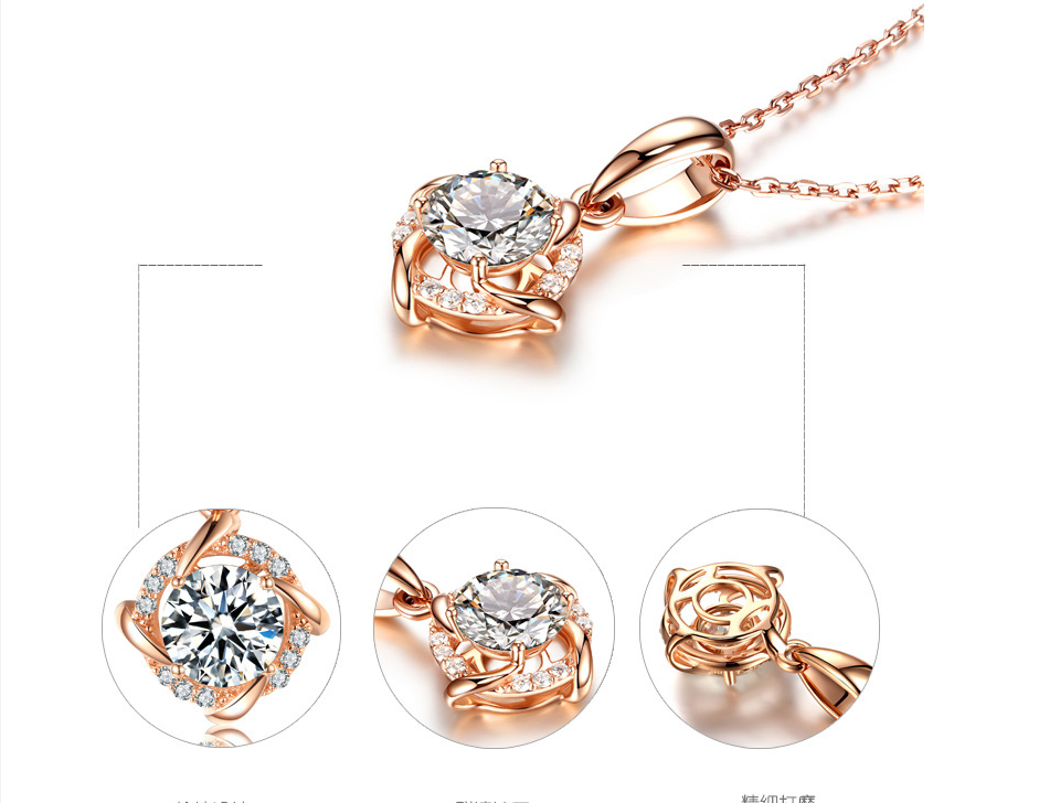 three different styles of necklaces with diamonds