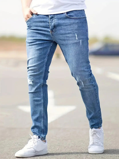 S.M. American-style Slim-fit Stretch Jeans