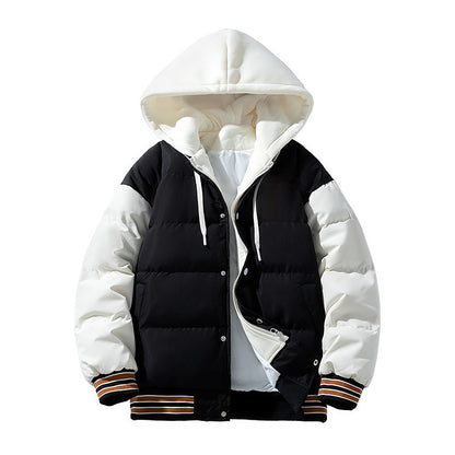 S.M.  Thick Down Cotton Jacket With Hood And Two Pieces