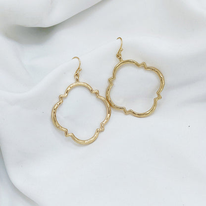 Simple Metal Elegantly Designed  Earrings- F.J.C.  JEWELRY