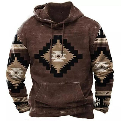 S.M.  3-D Design Western Style Hoodie