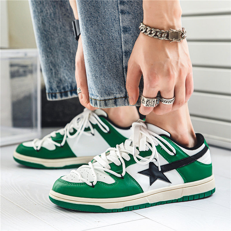 Men's Colorblock Sneakers Low-top Casual Board Shoes