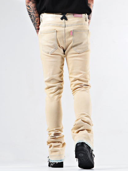 S.M.  Elastic Heavy Duty Flare Jeans