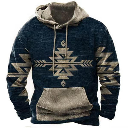 S.M.  3-D Design Western Style Hoodie