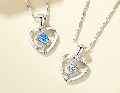 S999 Necklace Female Sterling Silver Clavicle Chain With You Temperament Pendant