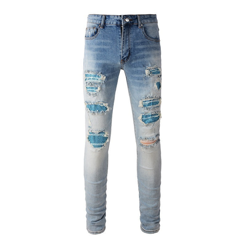 S.M. High Street Blue Diamond Washed Jeans Men