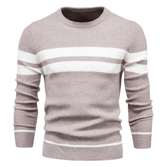 Men's Fashion Casual Striped Sweater S.M.