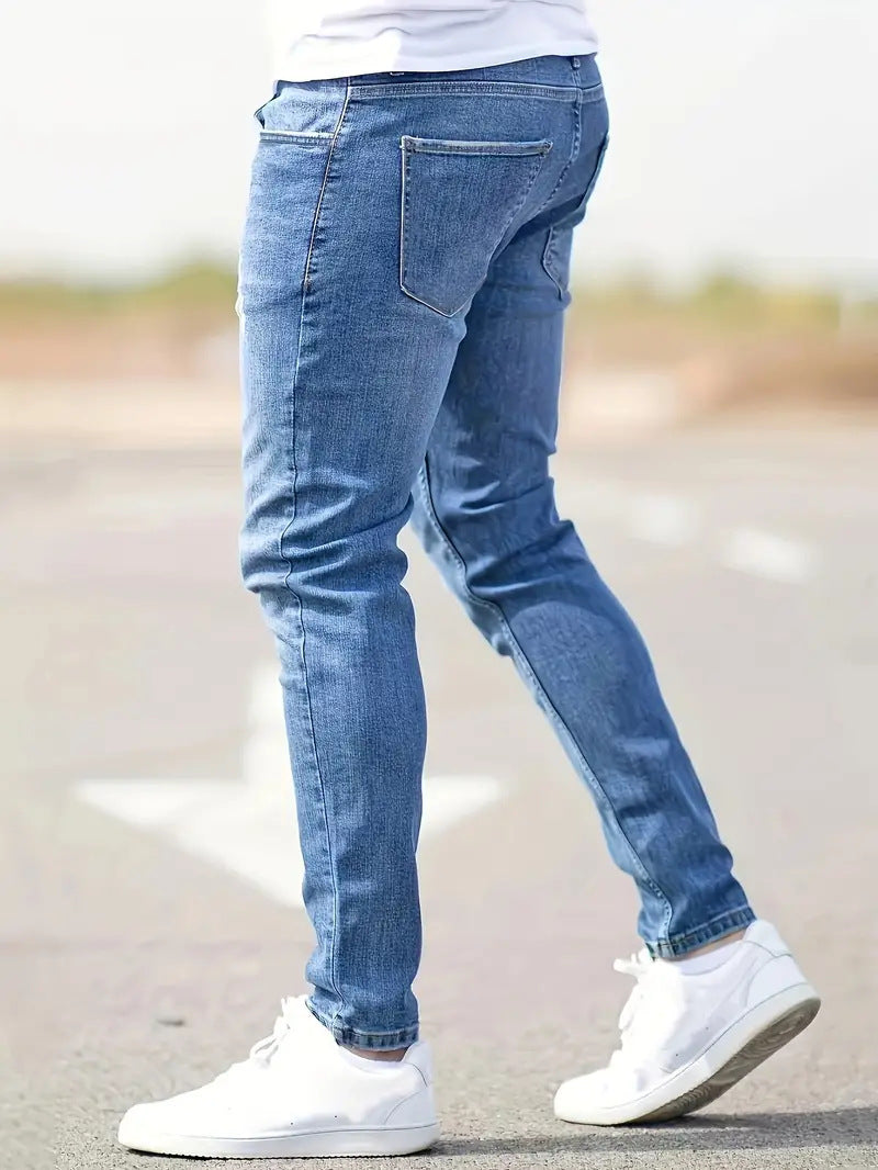 S.M. American-style Slim-fit Stretch Jeans