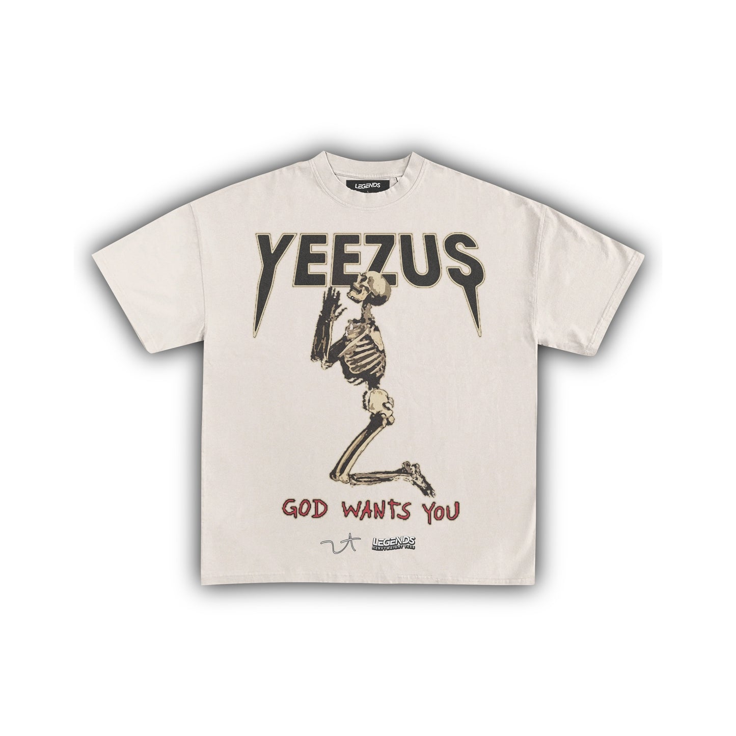 S.M.  Yeezus Casual Round Neck Short Sleeved