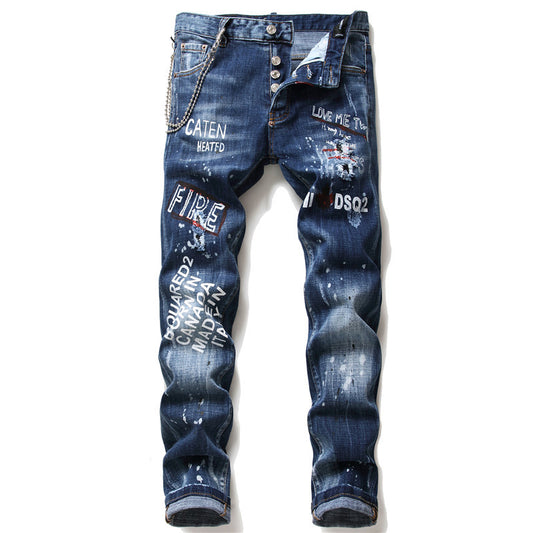 S.M. Famous D2 Men slim jeans pants