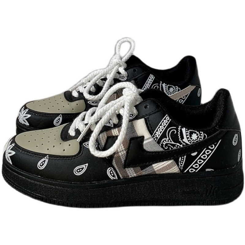Spring And Autumn Cashew Flower Hip Hop Couple Sneakers