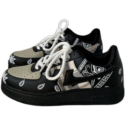 Spring And Autumn Cashew Flower Hip Hop Couple Sneakers