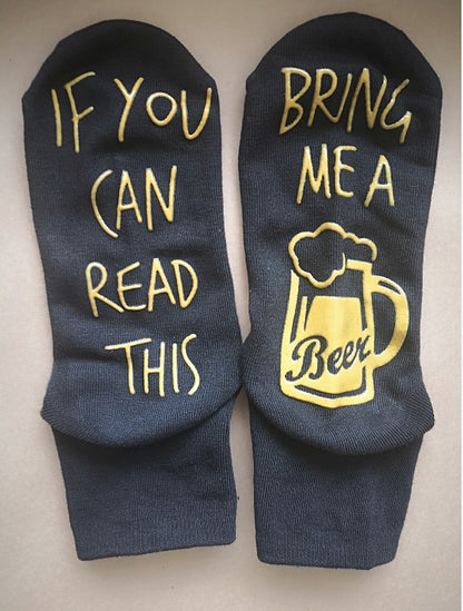 BEER Dispensing Black Socks With Small Ears