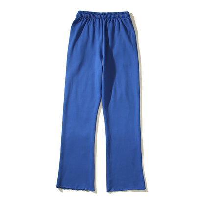 Terry Pants Blue Vintage Clay Print Distressed Sports