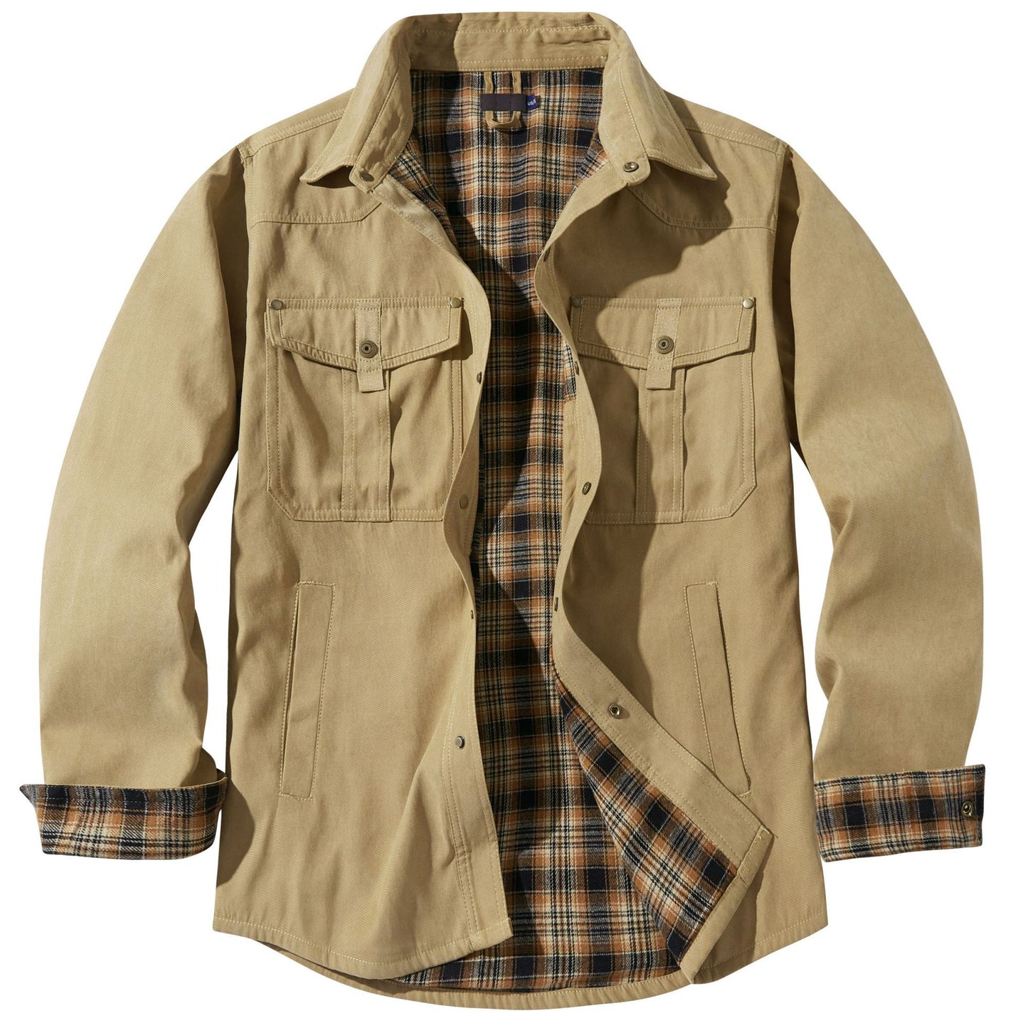 S.M.   Flannel Casual Retro Western Style Jacket