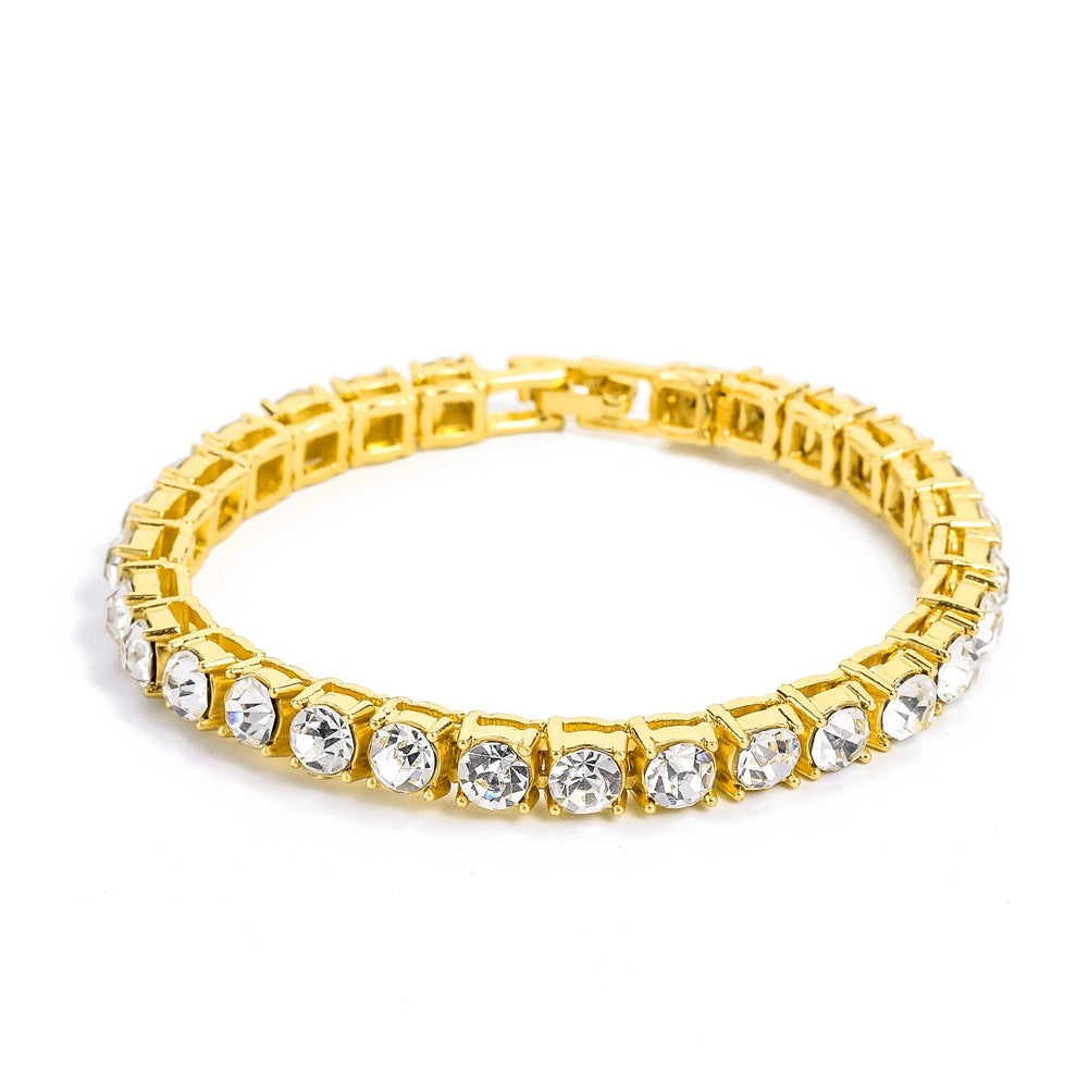 Mens Fashion Single Drain Diamond Bracelet